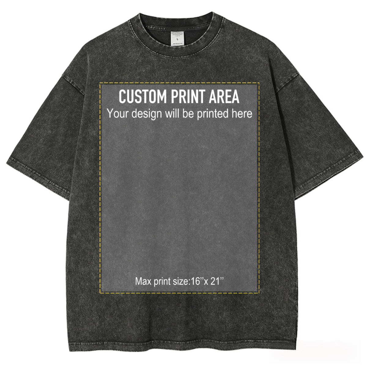 Custom Printed T-Shirt | Retro Vintage Distressed Washed, 230GSM Heavyweight 3-Ply Cotton