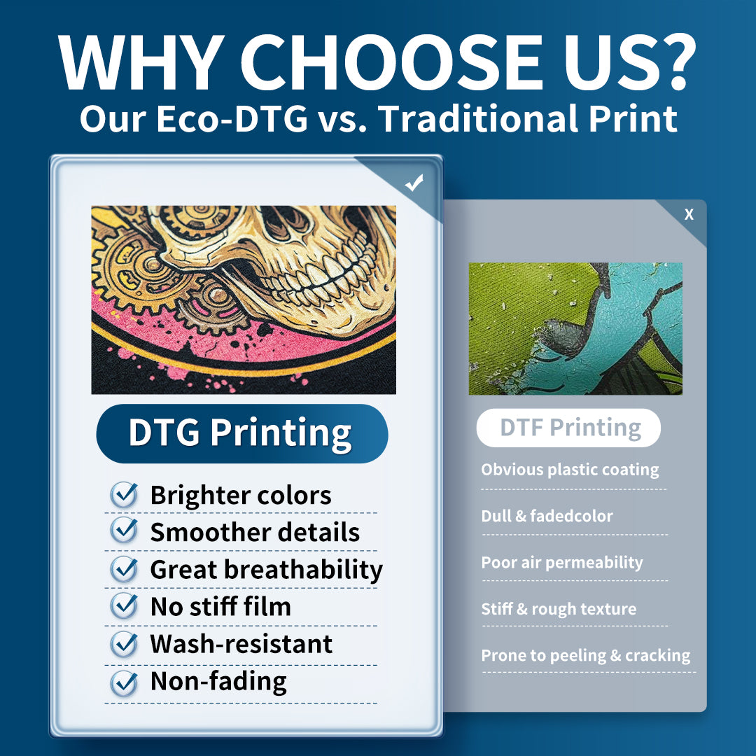 Custom Design T-Shirt | Personalized Print Tee 230G Heavyweight 100% Pure Cotton/DTG Print