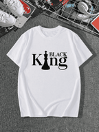 Men's Regular Fit Letter Print Jersey Round Neck Tee, Casual Short Sleeve Crew Neck T-shirt for Summer, Men's Top for Daily Wear