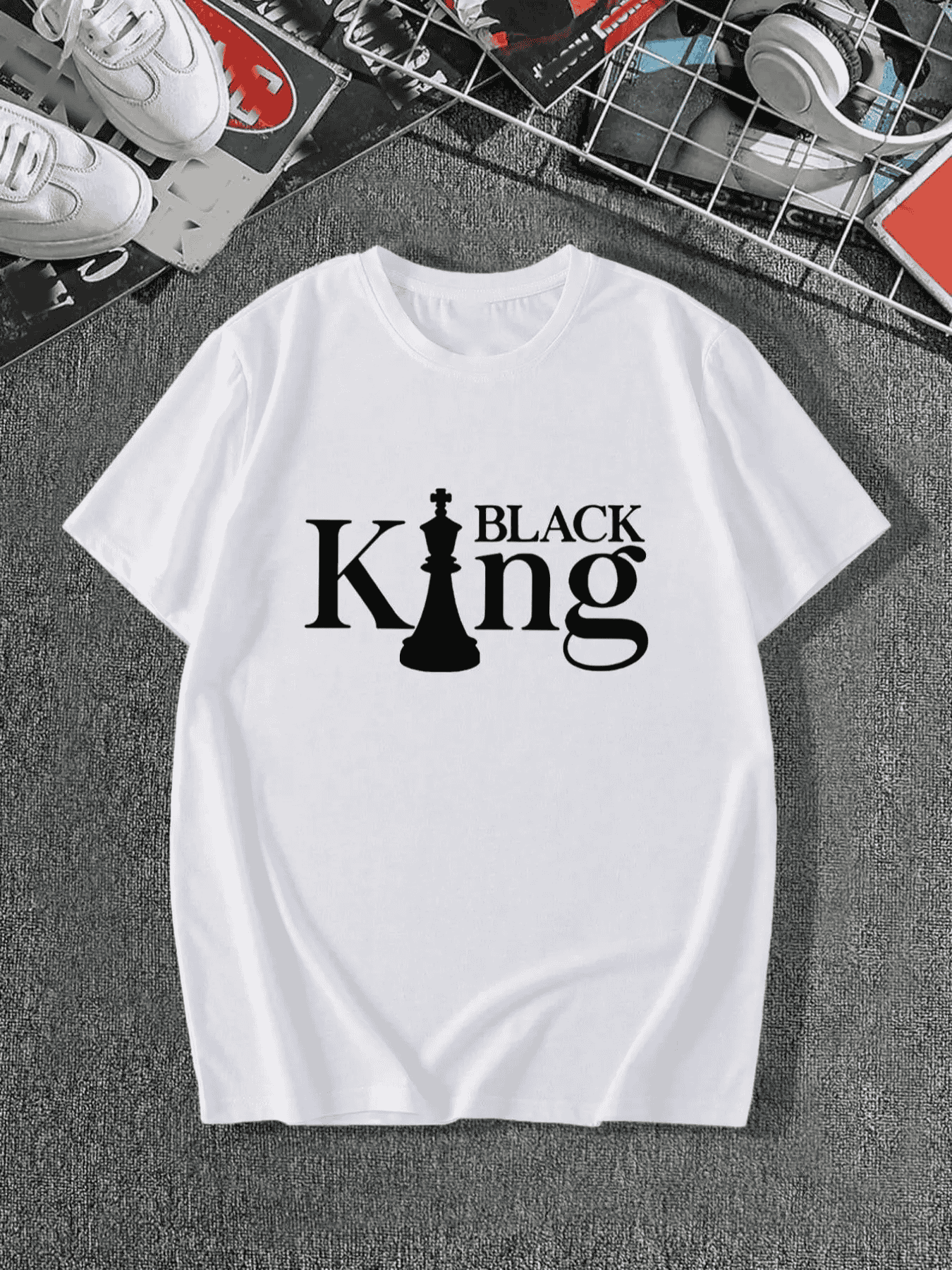 Men's Regular Fit Letter Print Jersey Round Neck Tee, Casual Short Sleeve Crew Neck T-shirt for Summer, Men's Top for Daily Wear