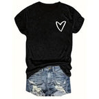 Soft Print T-Shirt - Be Your Own Kind of Beautiful Women's Casual Round Neck, Short Sleeve Top - Machine Washable, Perfect for Vacation