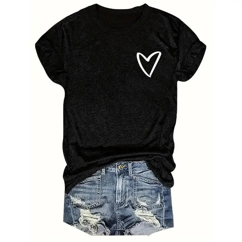 Soft Print T-Shirt - Be Your Own Kind of Beautiful Women's Casual Round Neck, Short Sleeve Top - Machine Washable, Perfect for Vacation