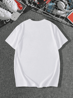 Men's Regular Fit Letter Print Jersey Round Neck Tee, Casual Short Sleeve Crew Neck T-shirt for Summer, Men's Top for Daily Wear
