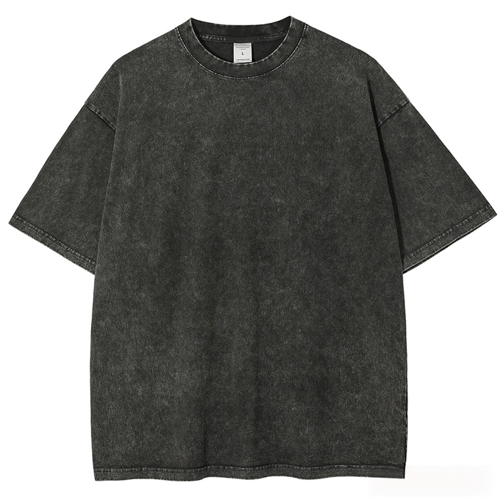 Custom Printed T-Shirt | Retro Vintage Distressed Washed, 230GSM Heavyweight 3-Ply Cotton