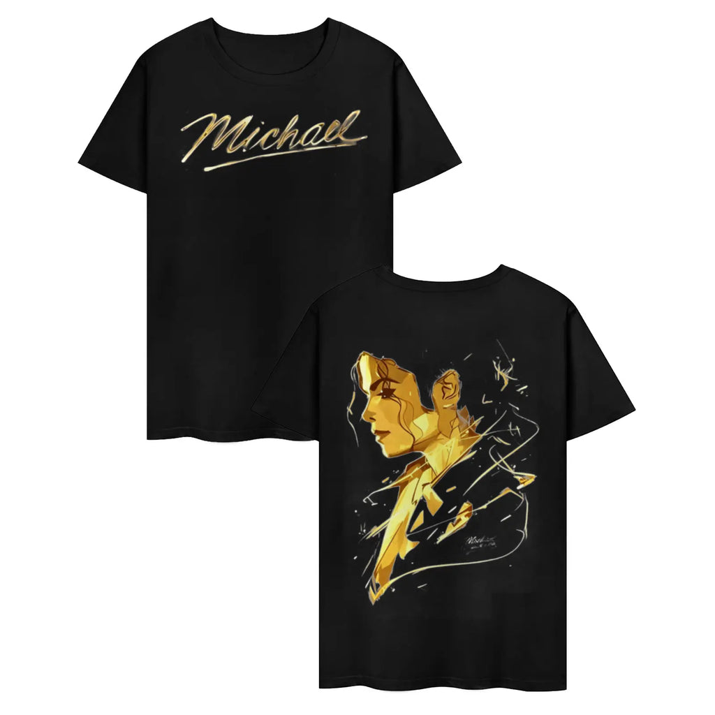 [Cotton100%  Graphic Tee] Double-sided printed design Michael Jackson King of Pop  T-shirt, Michael jackson v4 shirt, Michael Jackson Retro Graphic T-Shirt, King of Pop Vintage Tee