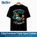 BlueMere 230G Heavyweight 100% Pure Cotton Funny Duck Graphic Tees Men Women Teens Funny Quote Gift T-Shirt